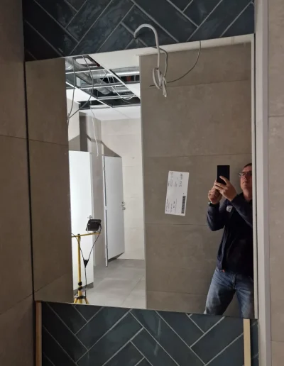 tükör beépítés egyedi méretben Budapest